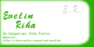 evelin riha business card